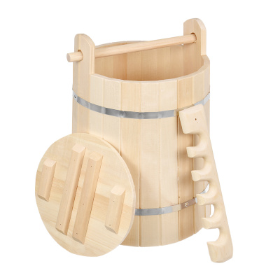 Кадка для воды и заготовки солений, 10 л, с гнётом и замком, липа "Банные штучки" в кор./1