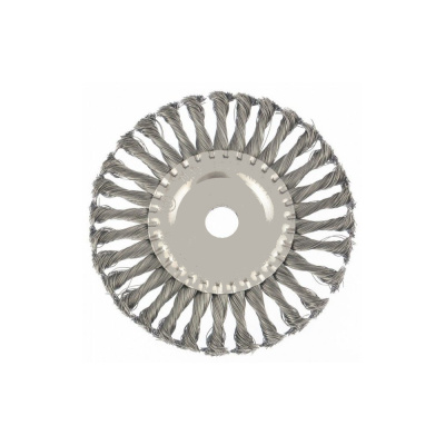 Щетка для УШМ 150 мм, М14, плоская, крученая  проволока 0,5 мм// MATRIX