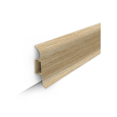 Плинтус напольный с центральной планкой 55мм 2,2м "Идеал Классик" Дуб европейский/218