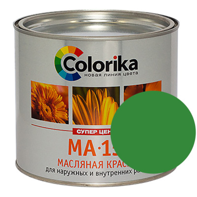 Краска МА-15 "Colorika'' ярко-зеленая 2,1 кг