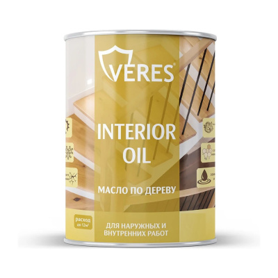 МАСЛО ПО ДЕРЕВУ "INTERIOR OIL" ДЛЯ ВНУТР. И НАРУЖНЫХ РАБОТ ПАЛИСАНДР 2,5 Л (1/6) "VERES"