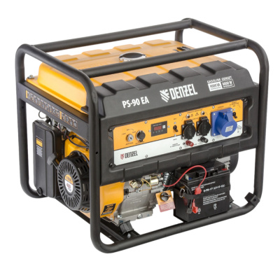 Генератор бензиновый PS-95EA-PRO, 9,5 кВт, 230 В, 40 л, разъём ATS, эл.старт// Denzel