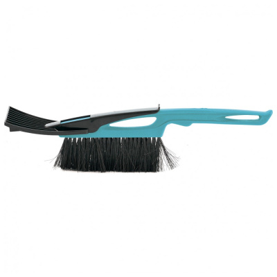 Щетка сметка для снега со скребком 400 мм, бирюзовая, Россия// Sparta
