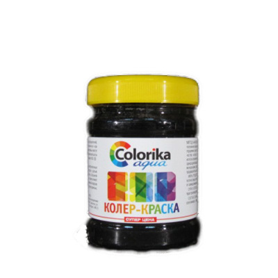 Колер-краска "Colorika Aqua" черная 0,5 кг