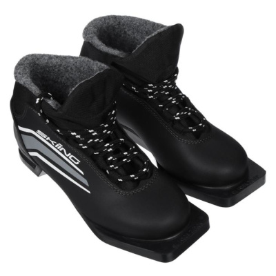 Ботинки лыжные TREK SkiingIK1  черный (лого серый) 75 (RU37;EU38;CM23,5)