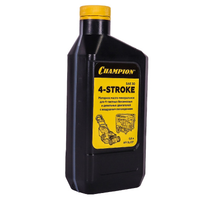 Масло для 4-тактных двигателей минеральное CHAMPION SAE 30 API SL/CF 0,6л, CHAMPION, ТАМОЖЕННЫЙ СОЮЗ