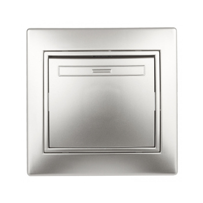 Выключатель, 10А-250В, IP20, СУ, алюминий Intro Plano 1-101-03 