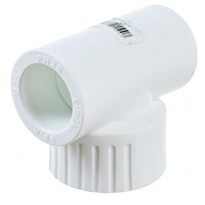 Тройник комбинированный PPR внутренняя резьба 25х 3/4,  белый, РТП