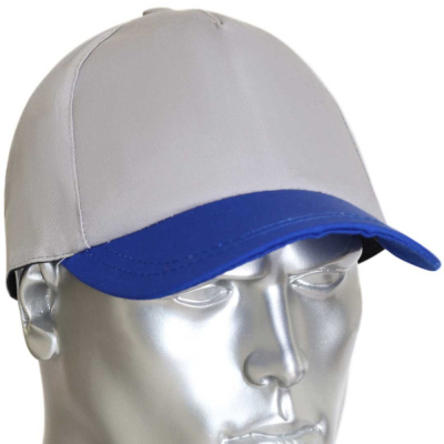 Бейсболка (светло-серая) с васильком