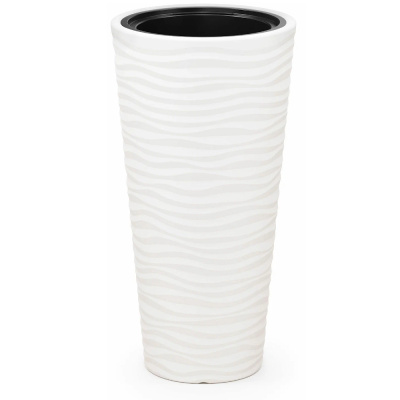 Кашпо "Оазис" со вставкой 5/25л. белый 290х290х575мм