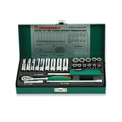 Набор торц.головок станд. и глубоких 1/4" DR 4-13мм, 25 предметов