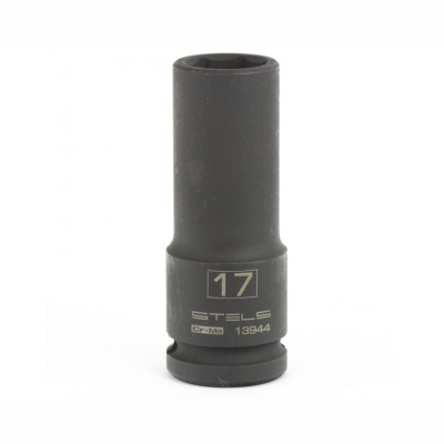 Головка ударная удлиненная шестигранная, 17 мм, 1/2", CrMo// Stels