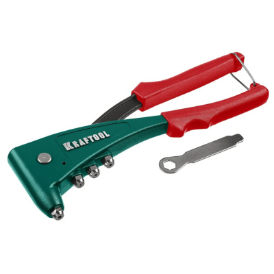 Заклепочник с литым корпусом, KRAFTOOL "X-5F" 31173, для заклёпок d=2.4-4.8 мм - алюминий и сталь, d