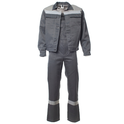 Костюм "ОПТИМАЛ"с СОП летний куртка, п/к т.серый с серым (52-54)104-108/170-176