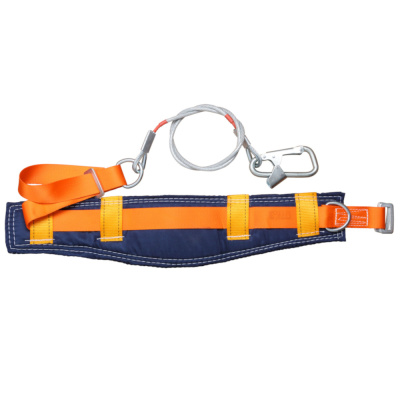 Пояс страховочный со стропом из металлического троса в ПВХ оболочке