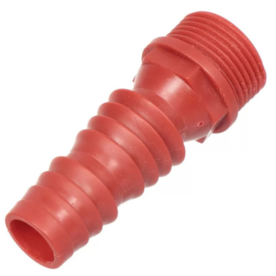 Штуцер для шланга 3/4", пластик, универсальный, резьба-ерш