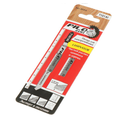 Пилки для лобзика 100x75мм 14з/д (h=4-30мм) чист. распил Т101AI 2шт/карта "Pilorama" LAMINATOR