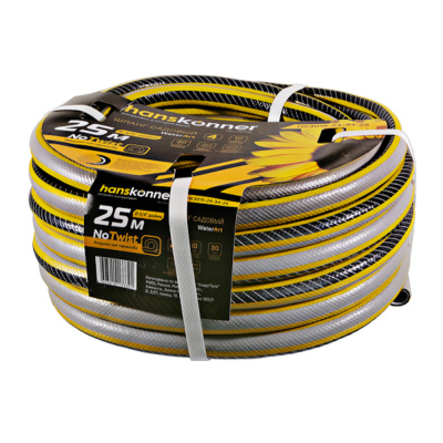 Шланг д/воды 3/4" 25м, ж+черн, СПЕЦ АРМИР. 4 слойн., без примес.HK3015-24-34-25 Hanskonner