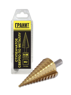 СТУПЕНЧАТОЕ СВЕРЛО ГРАНИТ 4-39ММ_стальМ2