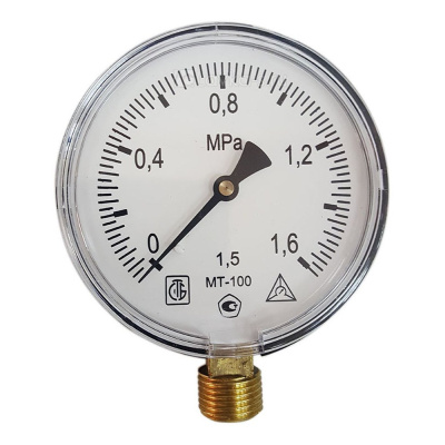 Манометр МТ-100 1,6 МПа (G1/2 дюймовая)