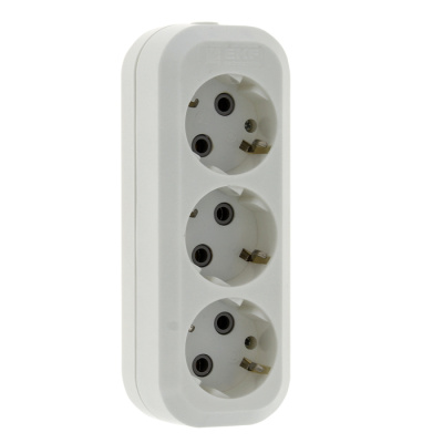 Колодка 3 гнезда с заземлением 16А Эксперт