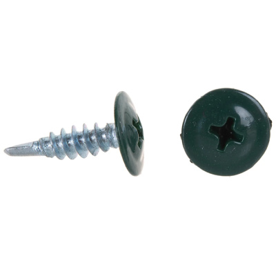 Саморез 4,2х16 RAL6005 темно-зеленый, сверло