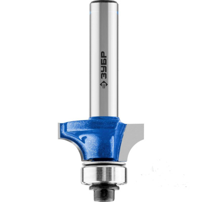 Фреза кромочная калевочная № 1, D-25.4 мм, dl-11мм,радиус-6.3 мм, хв.-8мм,d-12.7мм, ЗУБР Проф.