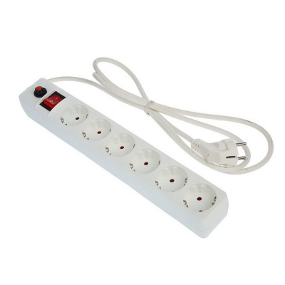 Сетевой фильтр "UNIVersal" ПВС 3*0,75 6гн. выключатель с индикацией, с защитными шторками 5м (DG1213