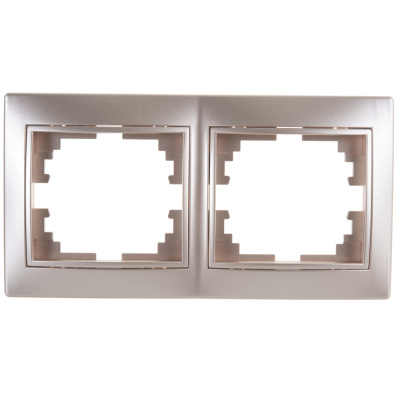 Рамка на 2 поста гор., СУ, шампань ntro Plano 1-502-04 