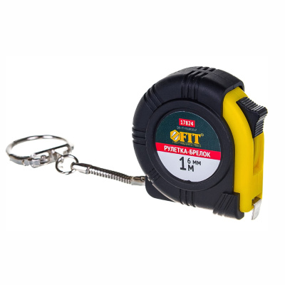 Рулетка-брелок, прорезин.корпус  1 м x 6 мм