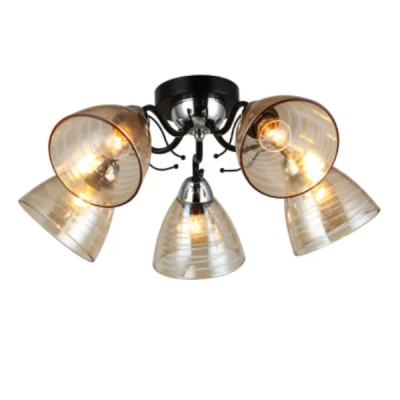 Люстра Rivoli 3089-305 Friederike 5хE27 40W, черный/хром 530х530х210 6441