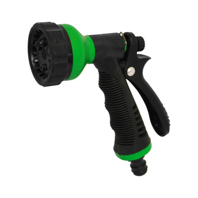 Пистолет-распылитель 6 режимов, прорезин.ручка GRANDY JS-9136 быстросъемный БЛИСТЕР С КЛИПСОЙ