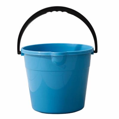 Ведро 10л круглое со сливом, пластик (полипропилен) цвет голубой IS40006/2 Spark Plast