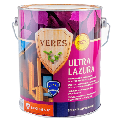 Пропитка УЛЬТРА ЛАЗУРА №17 ЗОЛОТОЙ БОР 2,7л "VERES"