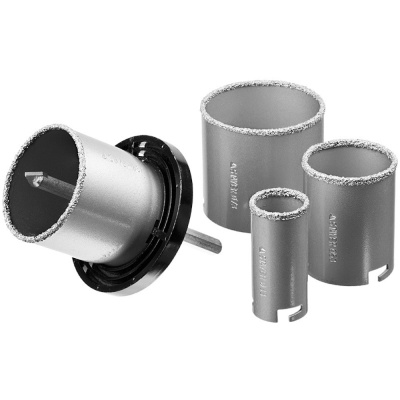 Набор STAYER "PROFESSIONAL": Коронки с основанием и центровочным сверлом, d=33, 53, 67, 73мм, 6предм