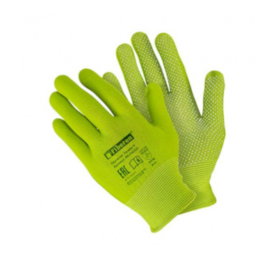 Перчатки «Для садовых работ, МИКРОТОЧКА», полиэстер, ПВХ-точка, микс цветов, Fiberon, 9(L) PR-PVC523