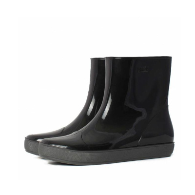 Полусапожки женские из ПВХ Nordman Alida, черные с серой подошвой 37