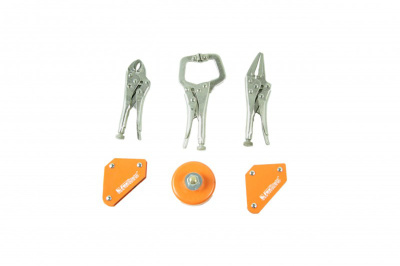 Набор приспособлений д/сварки MULTI-6 комплект 6пр:2магн.уголка+1магн.клнмма заземл.,3зажима Набор приспособлений д/сварки MULTI-6 комплект 6пр:2магн.уголка+1магн.клнмма заземл.,3зажима