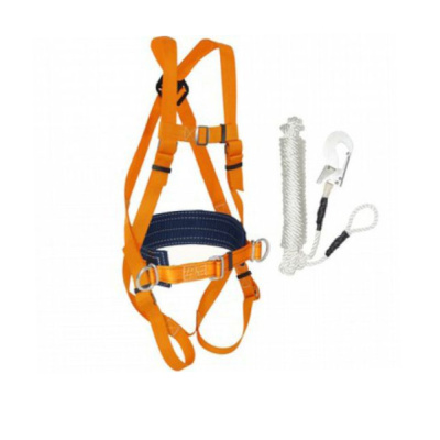 Пояс страховочный с наплечными и набедренными лямками и стропом из каната 10м