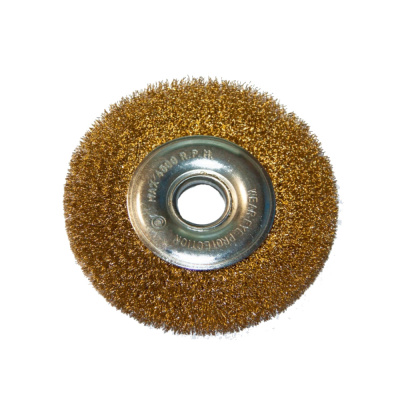 Щетка-крацовка 888 плоская, для шлифмашины, крученая стальная проволока, 175мм*22мм