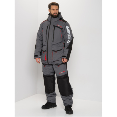 Костюм зимний Siberia цвет Серый/Черный ткань Breathable (Размер: 60-62, Рост: 170-176)