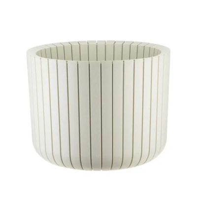 Кашпо ШАТО D380мм H300мм  29л (Белый ротанг)						