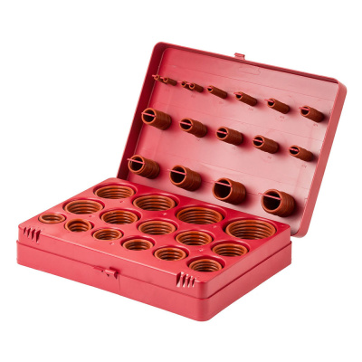 Набор колец промышленных силиконовых Дюйм. (№4), в кейсе 387 шт