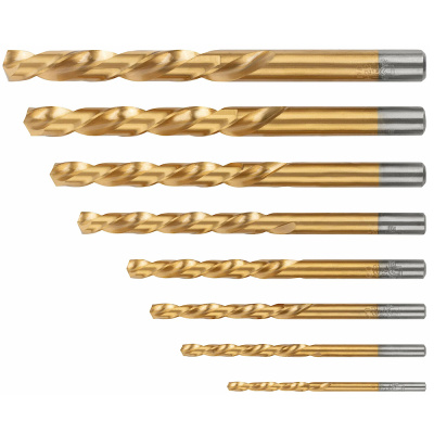 Набор сверл по металлу HSS шлиф.,титан,135°,(3-4-5-6-7-8-9-10мм) 8шт.