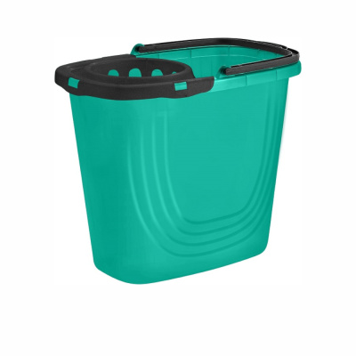 Ведро прямоугольное Disco с отжимом 10 л аквамарин