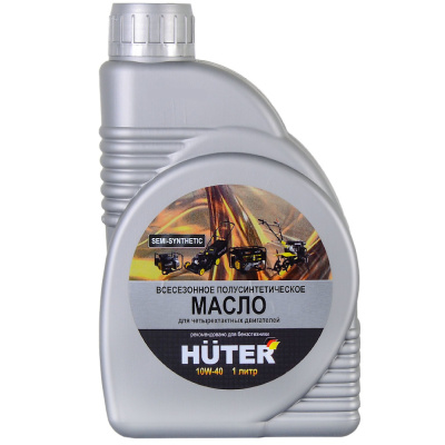 Масло моторное 10W-40 полусинтетическое для четырёхтактных двигателей, для техники Huter, 1л. 73/8/1