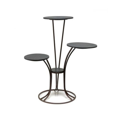 Подставка кованая для цветов на 3 горшка "Пирамида-К55" МЕДЬ ширина 38 см длина 56 см высота 80 см К