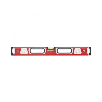 Уровень алюминиевый, магнит., фрезерованный, 3 глазка (1 зеркал.), 2 комп. рукоятки, 600 мм// Matrix