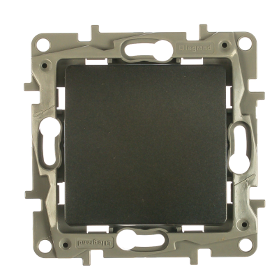 ETIKA Переключатель одноклавишный автоматические зажимы 10AX антрацит