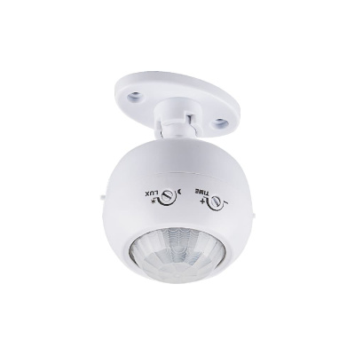 Датчик движения ИК накладной 1200w 120 гр. (гориз.) 360 гр. (верт.) 8м IP20 поворотный белый